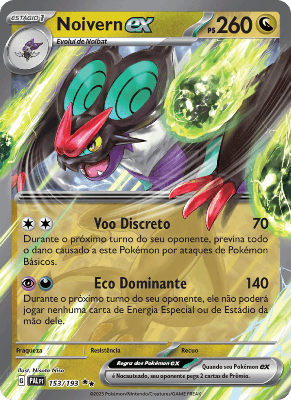 Noivern ex, carta 153 de Evoluções em Paldea