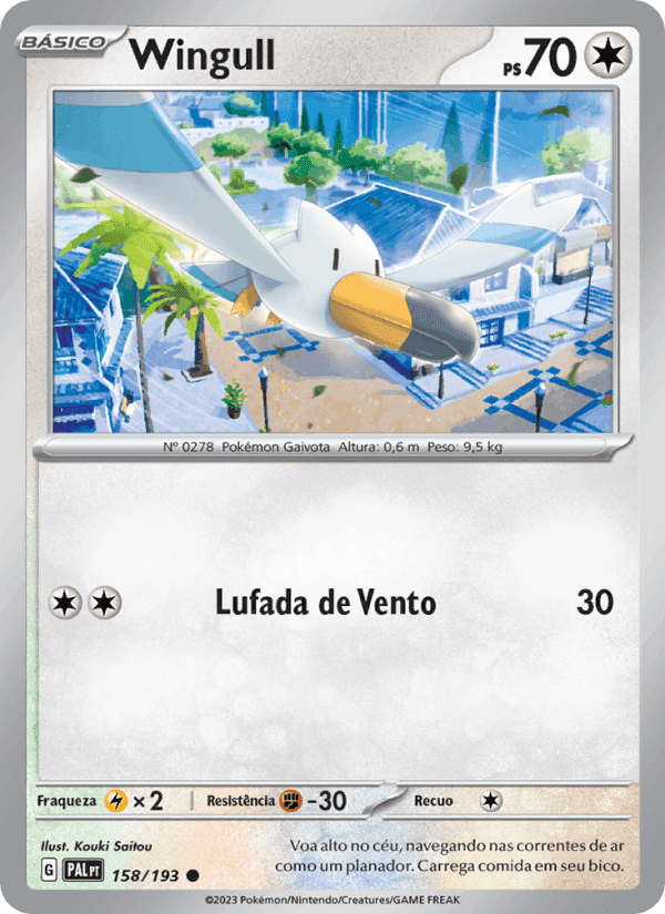 Wingull, carta 158 de Evoluções em Paldea