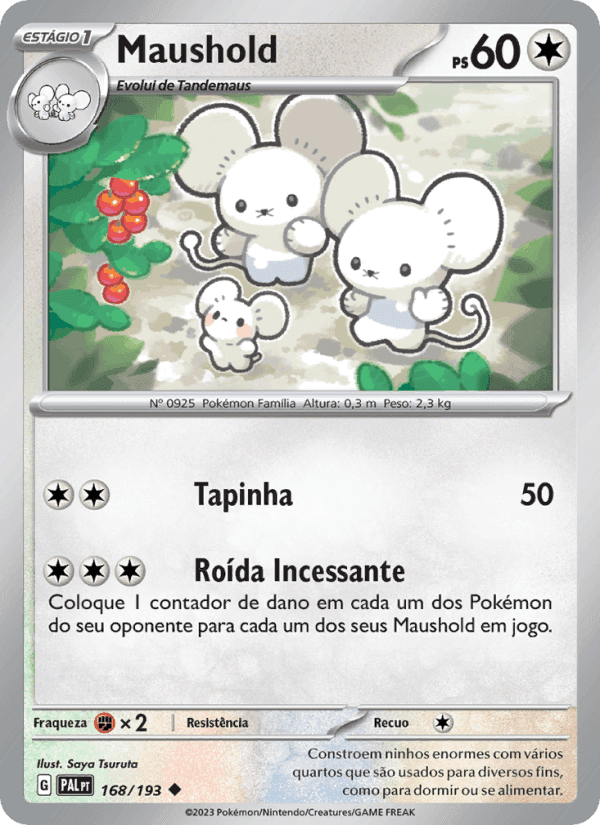 Maushold, card 168 from Evoluções em Paldea