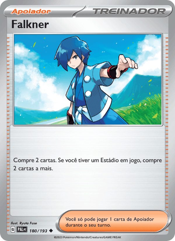 Falkner, carta 180 de Evoluções em Paldea