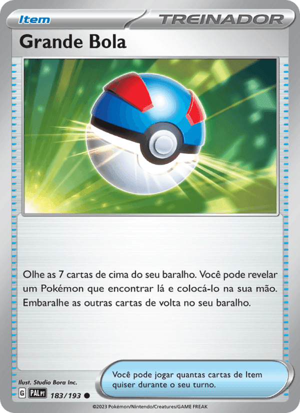 Grande Bola, card 183 from Evoluções em Paldea
