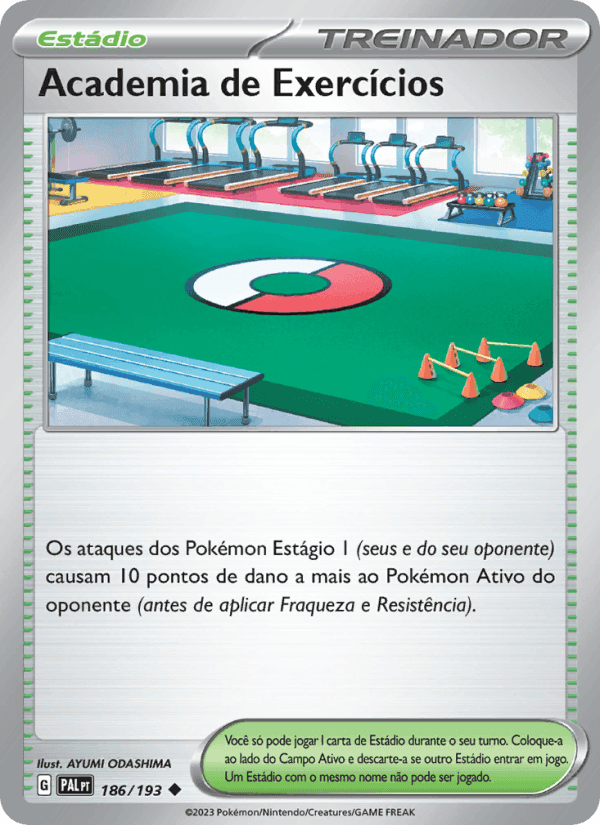 Academia de Exercícios, card 186 from Evoluções em Paldea