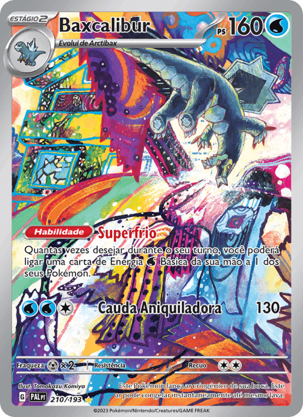 Baxcalibur, card 210 from Evoluções em Paldea