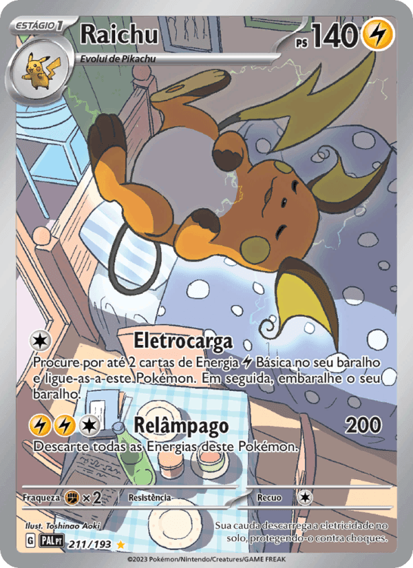 Raichu, carta 211 de Evoluções em Paldea