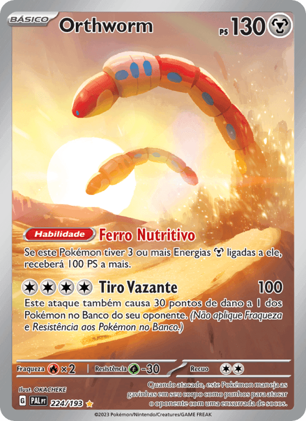 Orthworm, carta 224 de Evoluções em Paldea