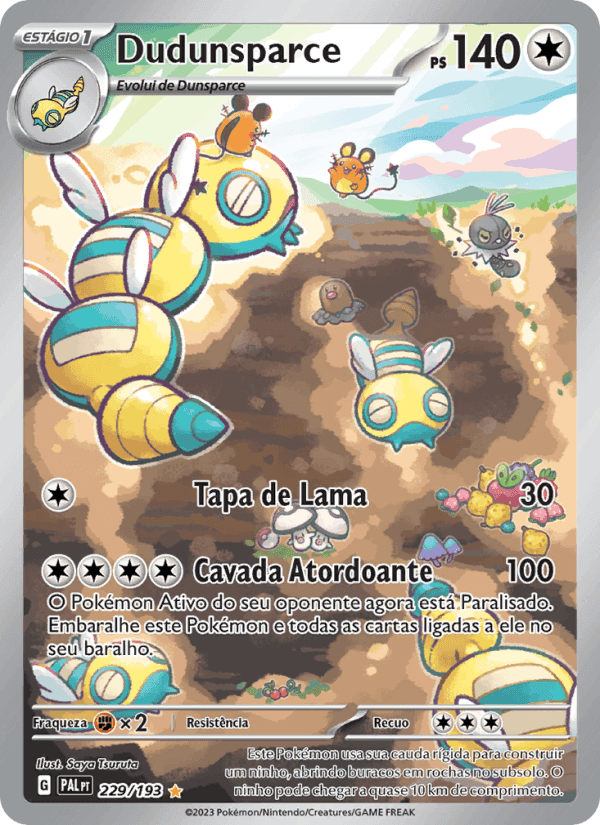 Dudunsparce, carte 229 de Evoluções em Paldea