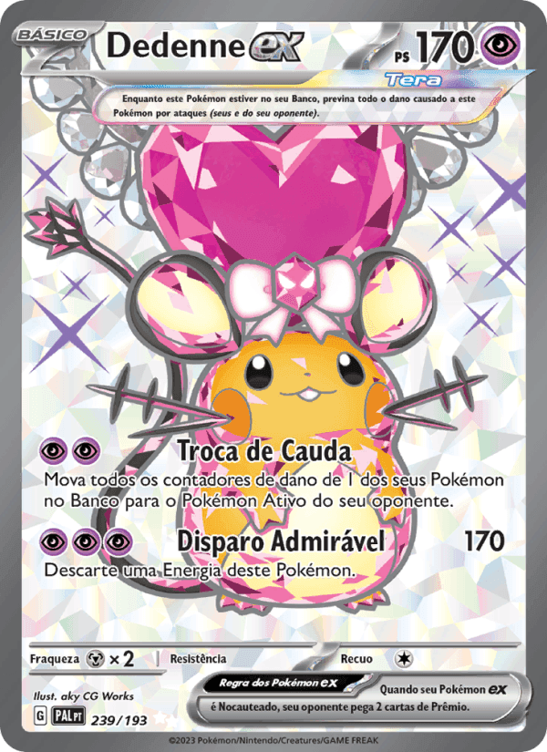 Dedenne ex, carta 239 de Evoluções em Paldea