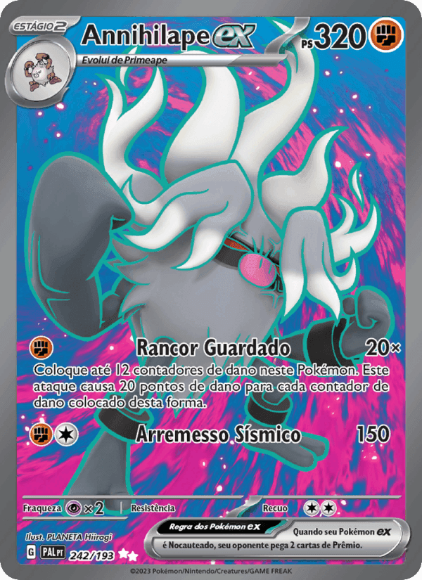 Annihilape ex, carte 242 de Evoluções em Paldea