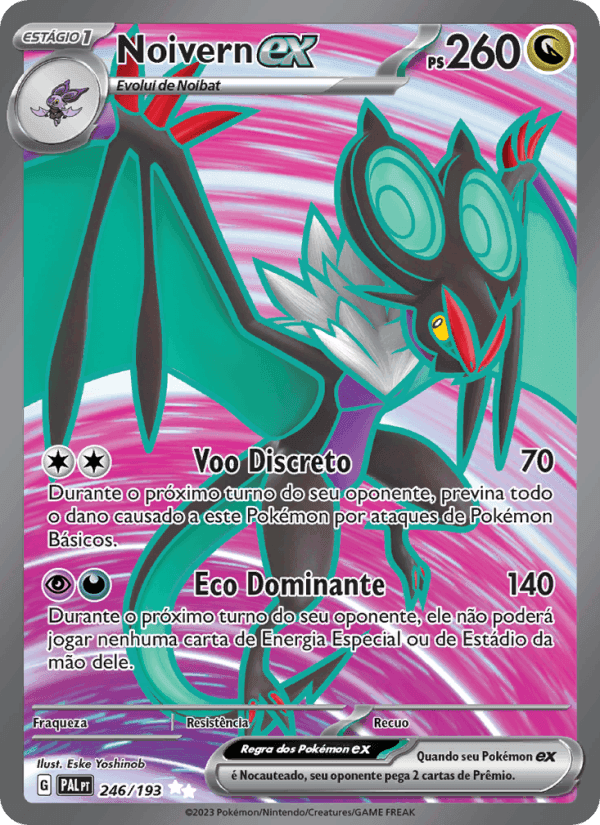 Noivern ex, card 246 from Evoluções em Paldea