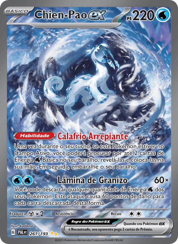 Chien-Pao ex, carta 261 di Evoluções em Paldea
