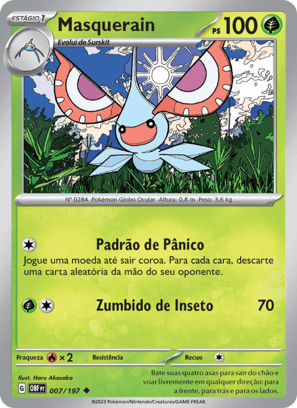 Masquerain, carte 007 de Obsidiana em Chamas