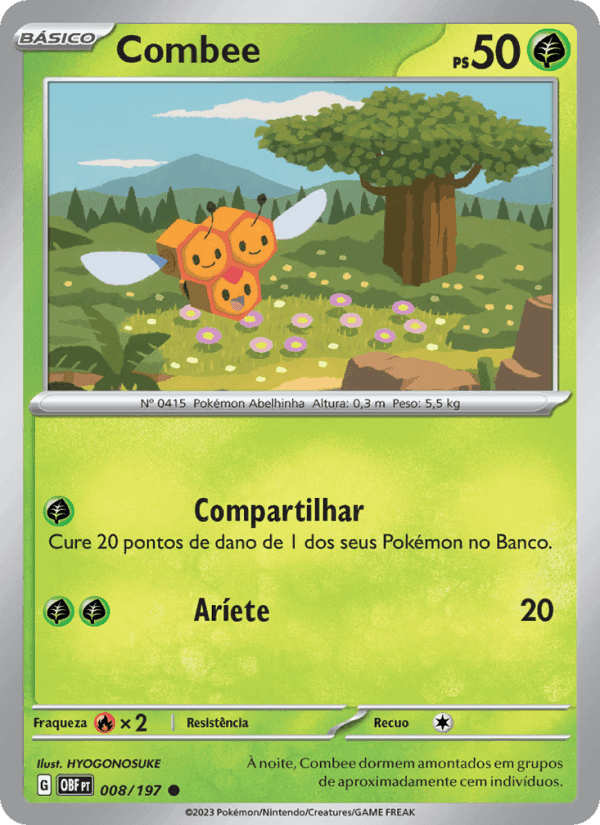 Combee, carta 008 de Obsidiana em Chamas