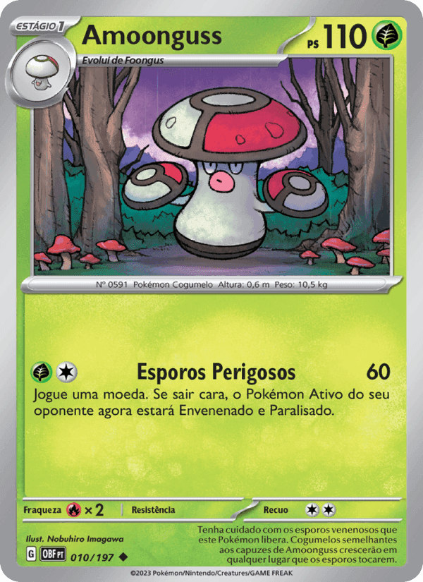 Amoonguss, carta 010 di Obsidiana em Chamas