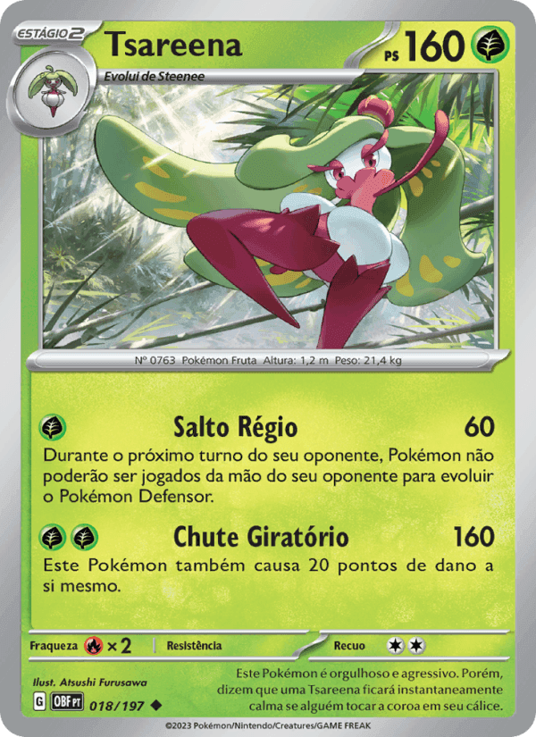 Tsareena, carta 018 de Obsidiana em Chamas