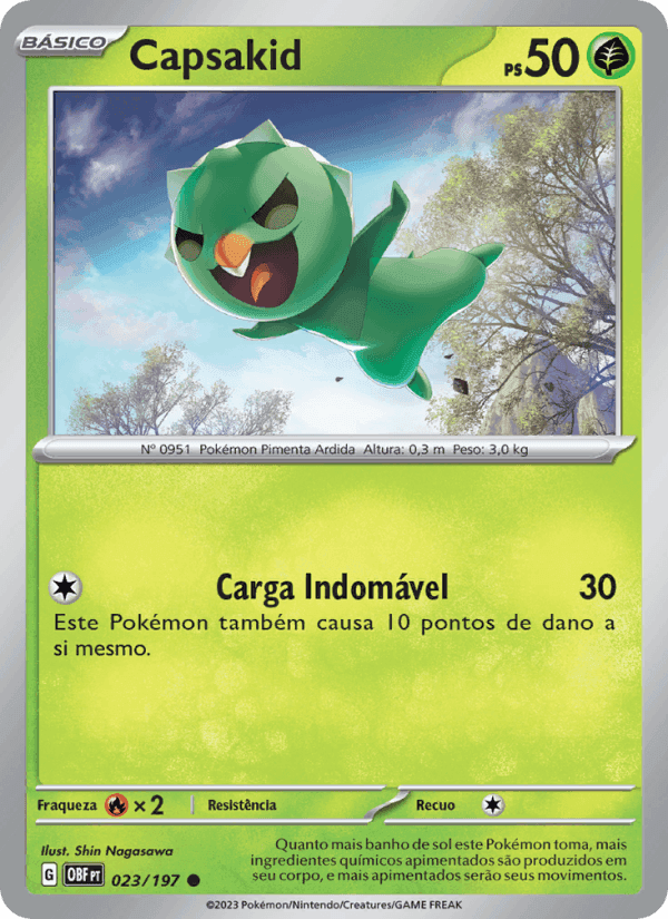 Capsakid, card 023 from Obsidiana em Chamas