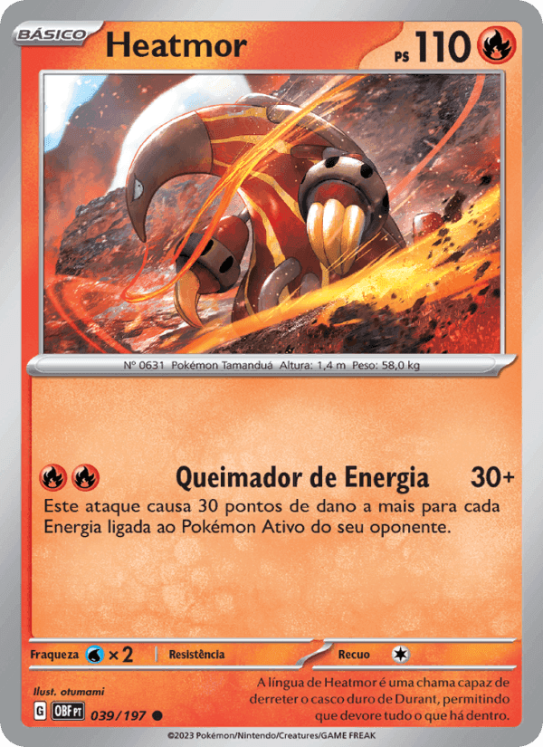 Heatmor, card 039 from Obsidiana em Chamas