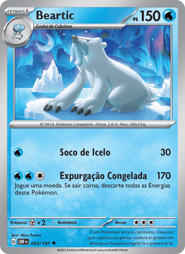 Beartic, carte 054 de Obsidiana em Chamas