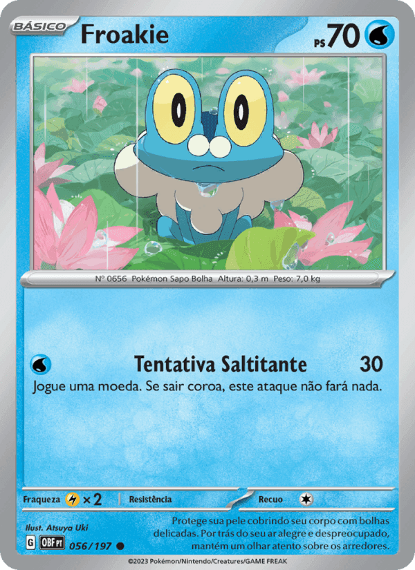 Froakie, card 056 from Obsidiana em Chamas