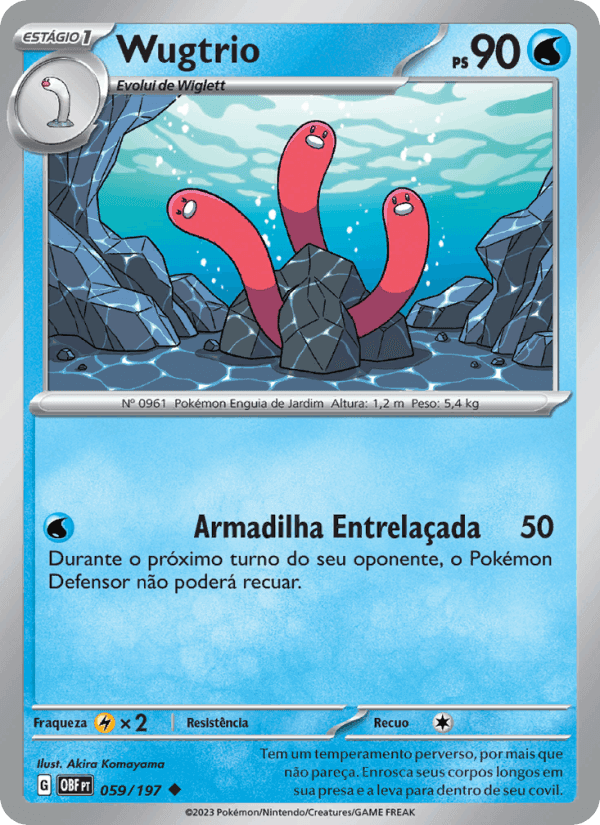 Wugtrio, carta 059 de Obsidiana em Chamas