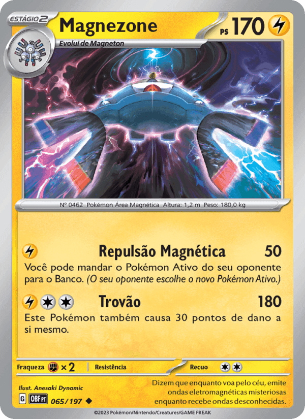 Magnezone, carta 065 de Obsidiana em Chamas