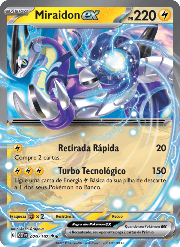 Miraidon ex, card 079 from Obsidiana em Chamas