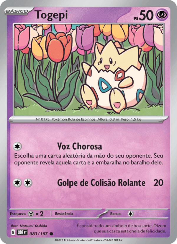 Togepi, carta 083 de Obsidiana em Chamas