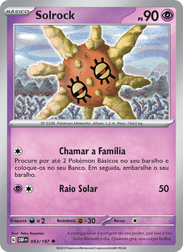 Solrock, carta 093 de Obsidiana em Chamas