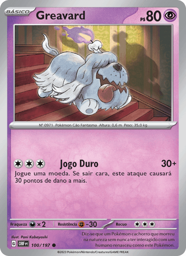 Greavard, card 100 from Obsidiana em Chamas