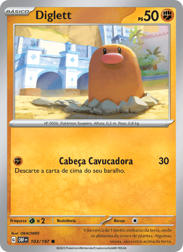 Diglett, carte 103 de Obsidiana em Chamas