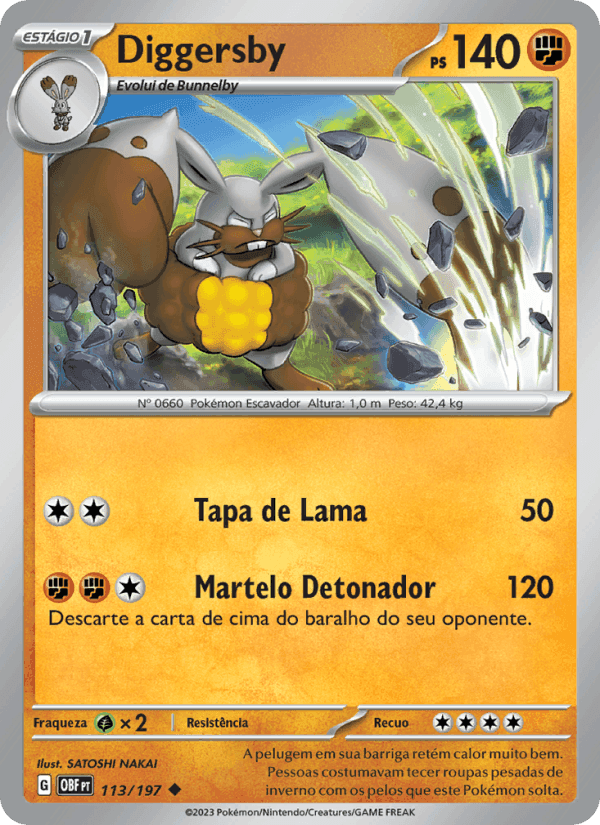 Diggersby, card 113 from Obsidiana em Chamas