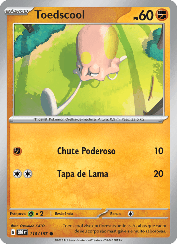 Toedscool, card 118 from Obsidiana em Chamas