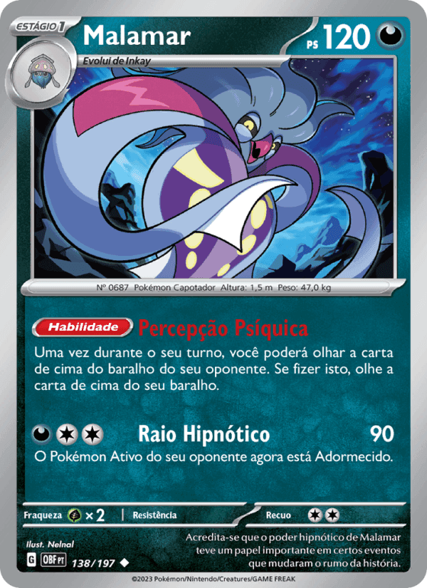 Malamar, carta 138 di Obsidiana em Chamas