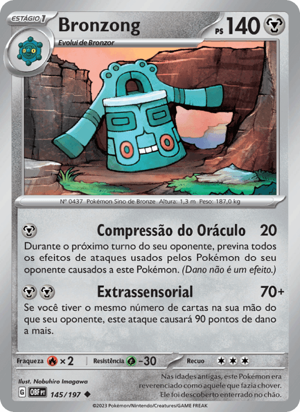 Bronzong, carta 145 de Obsidiana em Chamas