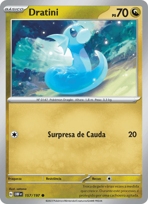 Dratini, carta 157 de Obsidiana em Chamas