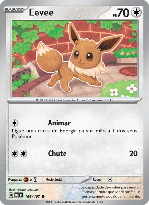 Eevee, card 166 from Obsidiana em Chamas