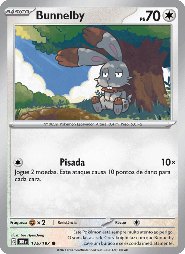 Bunnelby, carta 175 de Obsidiana em Chamas