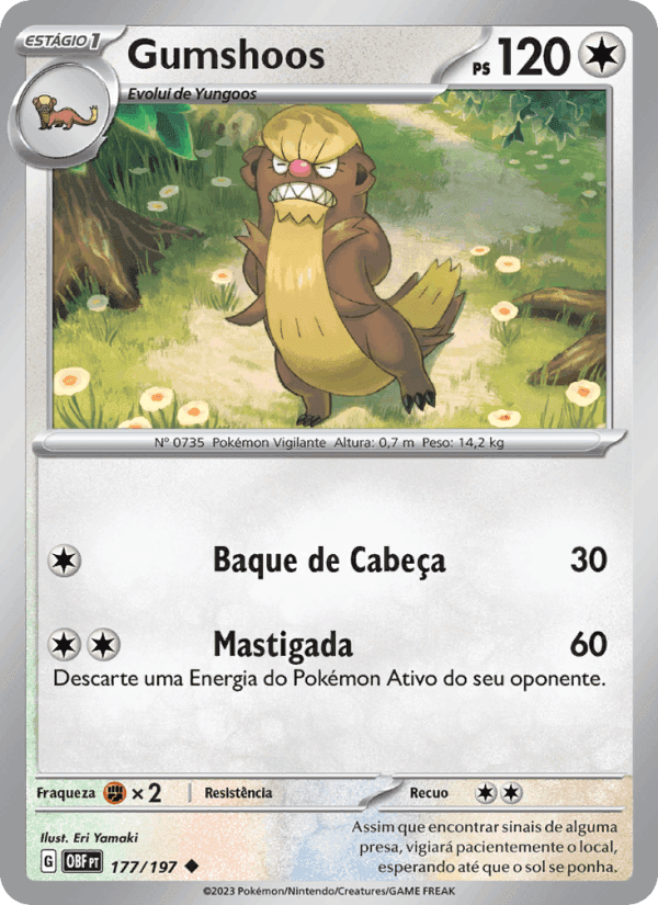 Gumshoos, card 177 from Obsidiana em Chamas