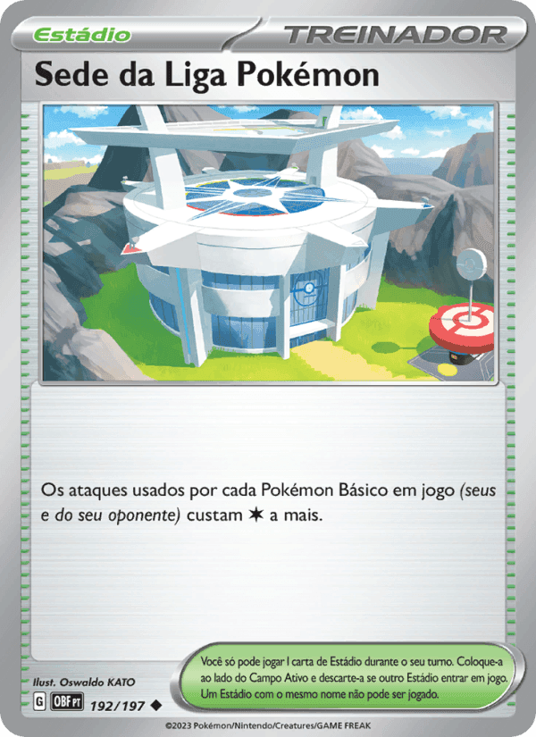 Sede da Liga Pokémon, carta 192 de Obsidiana em Chamas