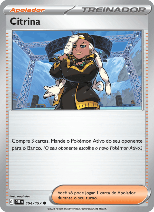 Citrina, carta 194 de Obsidiana em Chamas