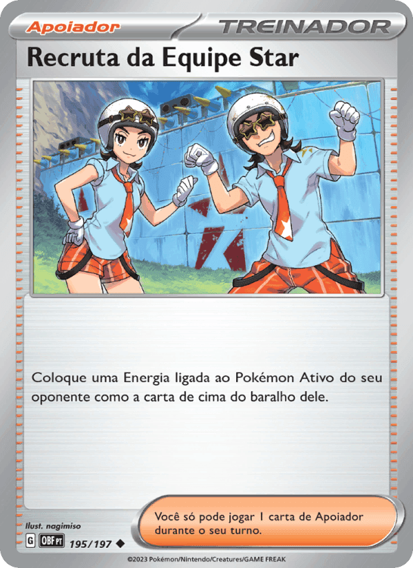 Recruta da Equipe Star, card 195 from Obsidiana em Chamas