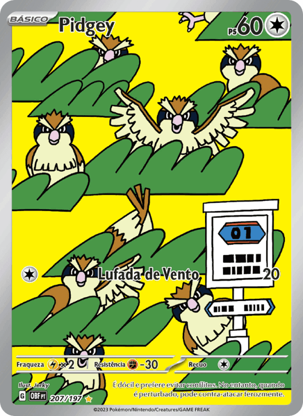 Pidgey, carta 207 di Obsidiana em Chamas