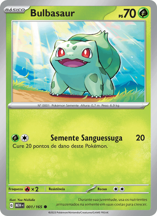 Bulbasaur, carte 001 de 151