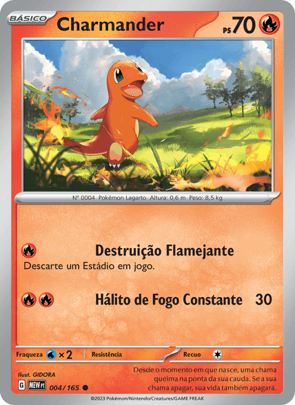 Charmander, carta 004 de 151