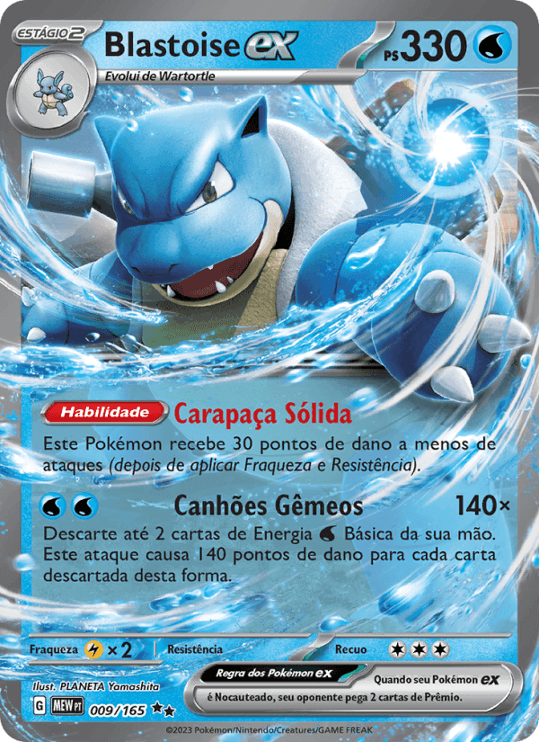Blastoise ex, carta 009 di 151