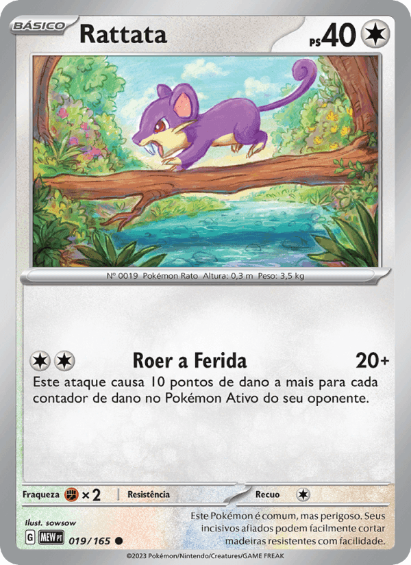 Rattata, carta 019 de 151