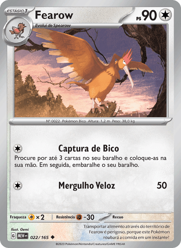 Fearow, card 022 from 151