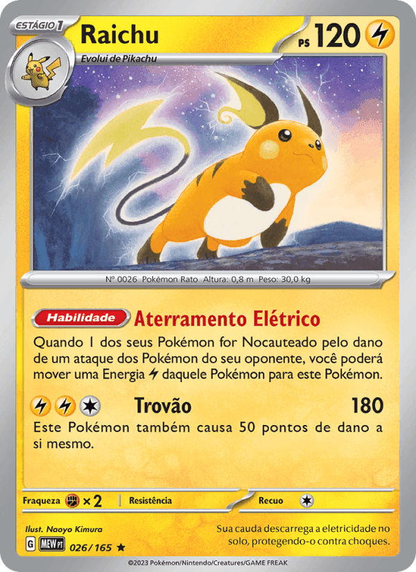 Raichu, carta 026 de 151