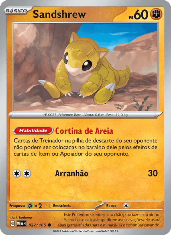 Sandshrew, carta 027 de 151