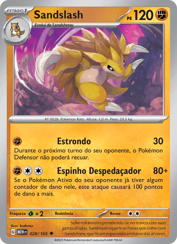 Sandslash, carta 028 de 151