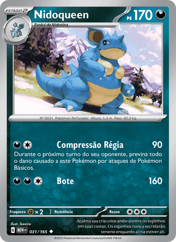 Nidoqueen, carta 031 de 151